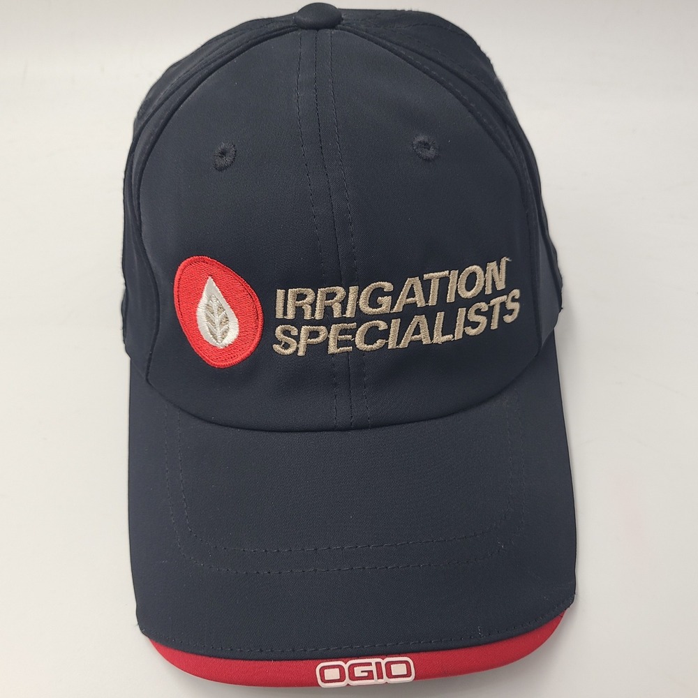Irrigation Specialists Hat Strapback Ogio Black Red Zimmatic by Lindsay Farm Men